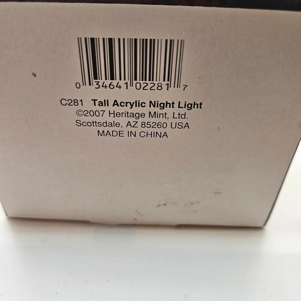 Heritage Mint 2007 Santa Glitter Acrylic Christmas Night Light Holiday Decor